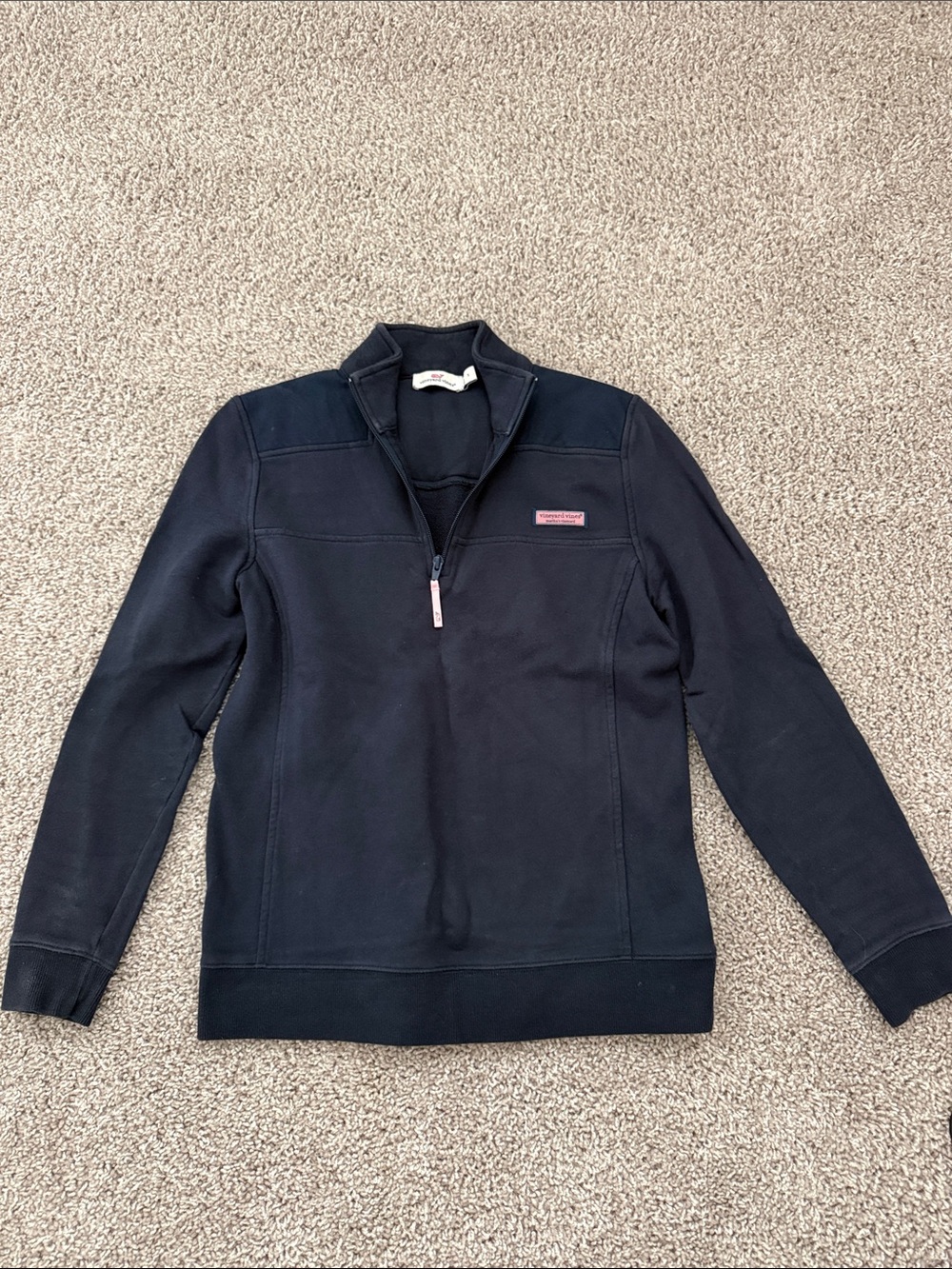 Vineyard Vines shepherd shirt Quarter-Zip Sweater Pullover - Navy